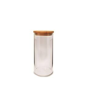 Pote Vidro Com Tampa Hermética De Bambu Eco 1L - Yoi