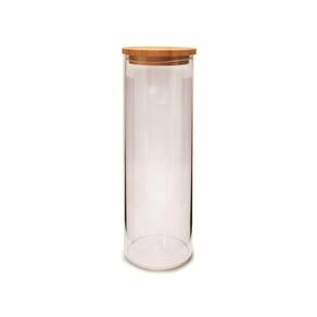 Pote Vidro Com Tampa Hermética De Bambu Eco 1,65L - Yoi