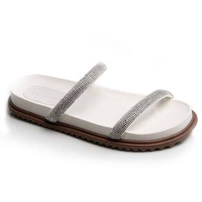 Sandália Birken BK02 Off White com Strass 2585