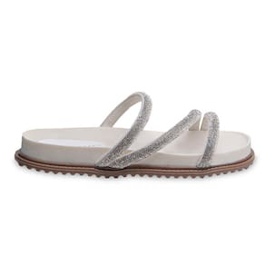 Sandália Birken Strass Estilo e Conforto Branca 2488