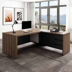 Mesa Tamburato Chefia - Nogal/Preto 6221