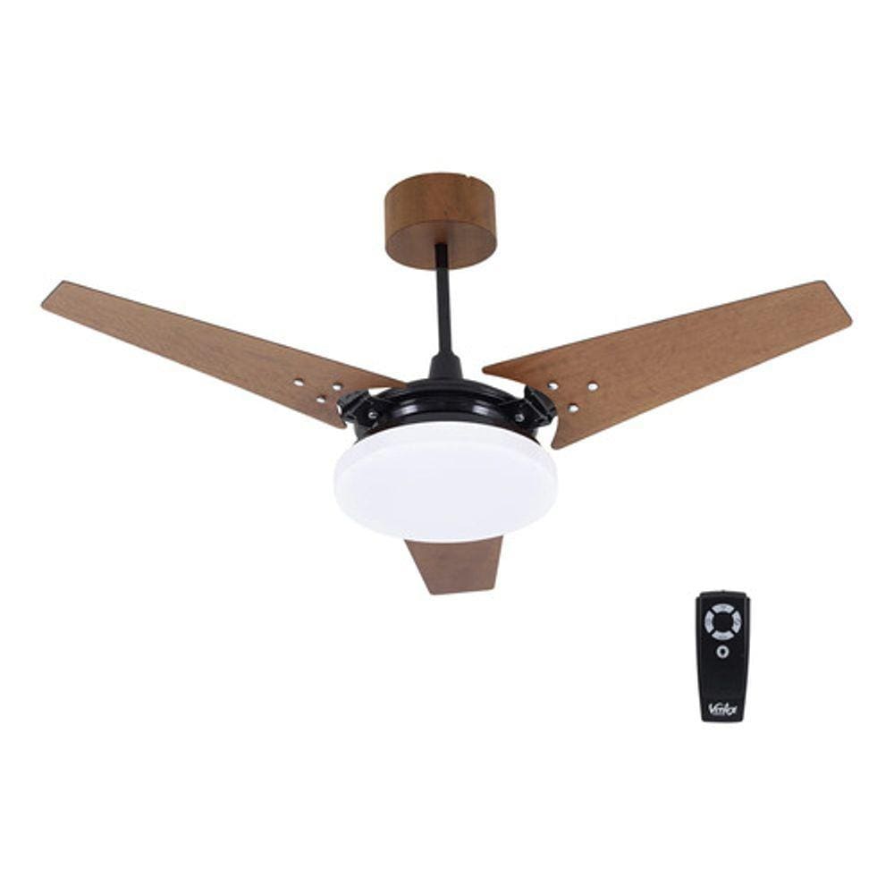 Ventilador De Teto Ventex Nunes 3 Pás 101cm Madeira 110v