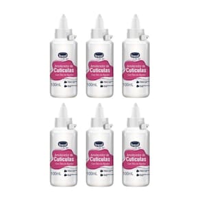 Amolecedor De Cutículas Ideal Algodão 100Ml - Kit Com 6Un