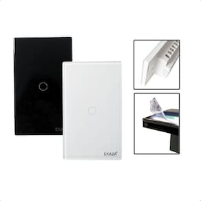 Interruptor Touch 2.5D Inteligente 1Botão Wifi Alexa- Branco