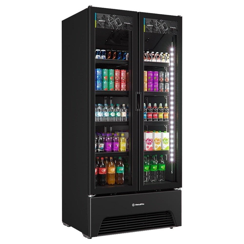 Geladeira/refrigerador 752 Litros 2 Portas Preto All Black - Metalfrio - 110v - Vb70