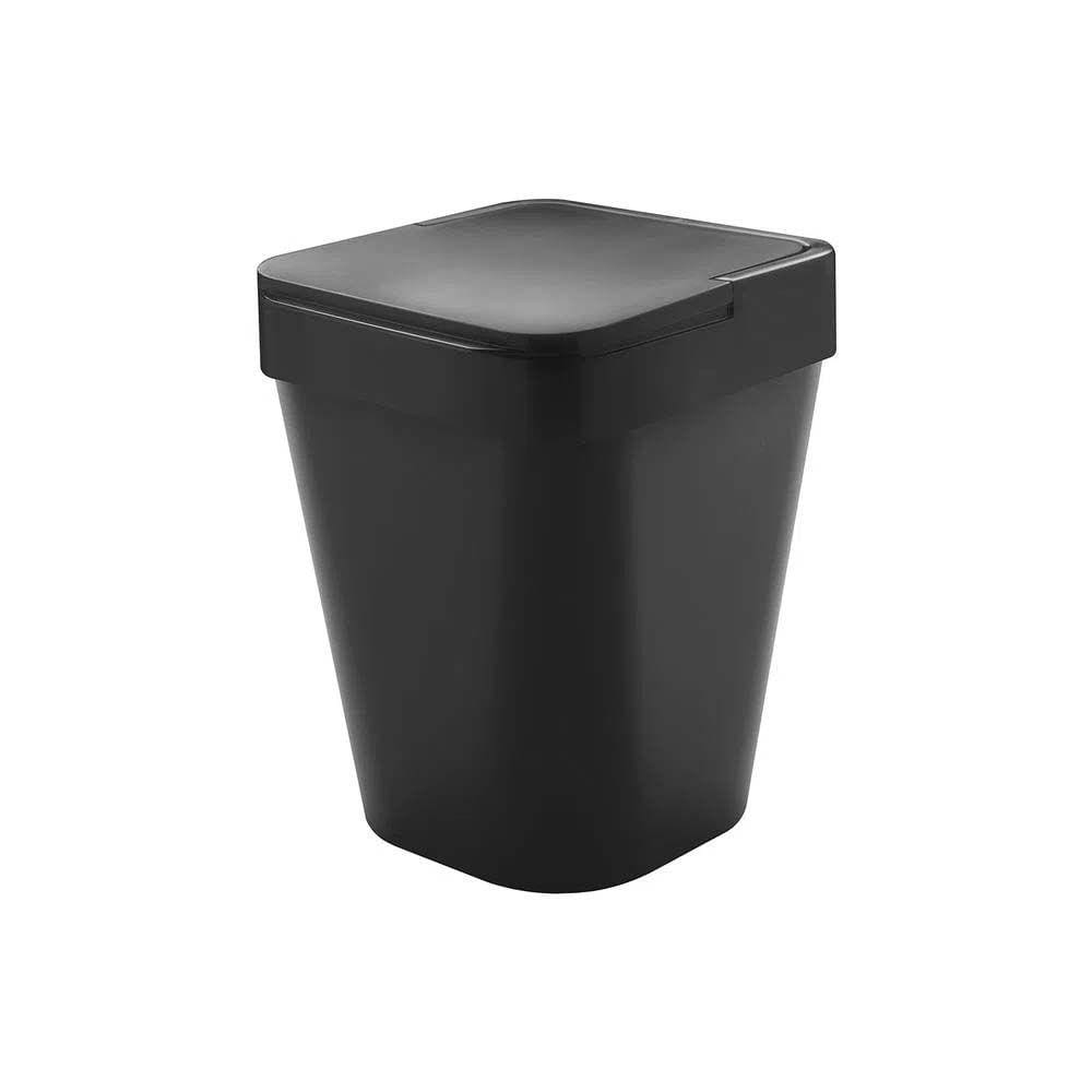 Lixeira 10Lts Izzy Preto - Ou