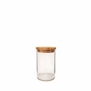 Pote Vidro Com Tampa Hermética De Bambu Eco 700Ml - Yoi