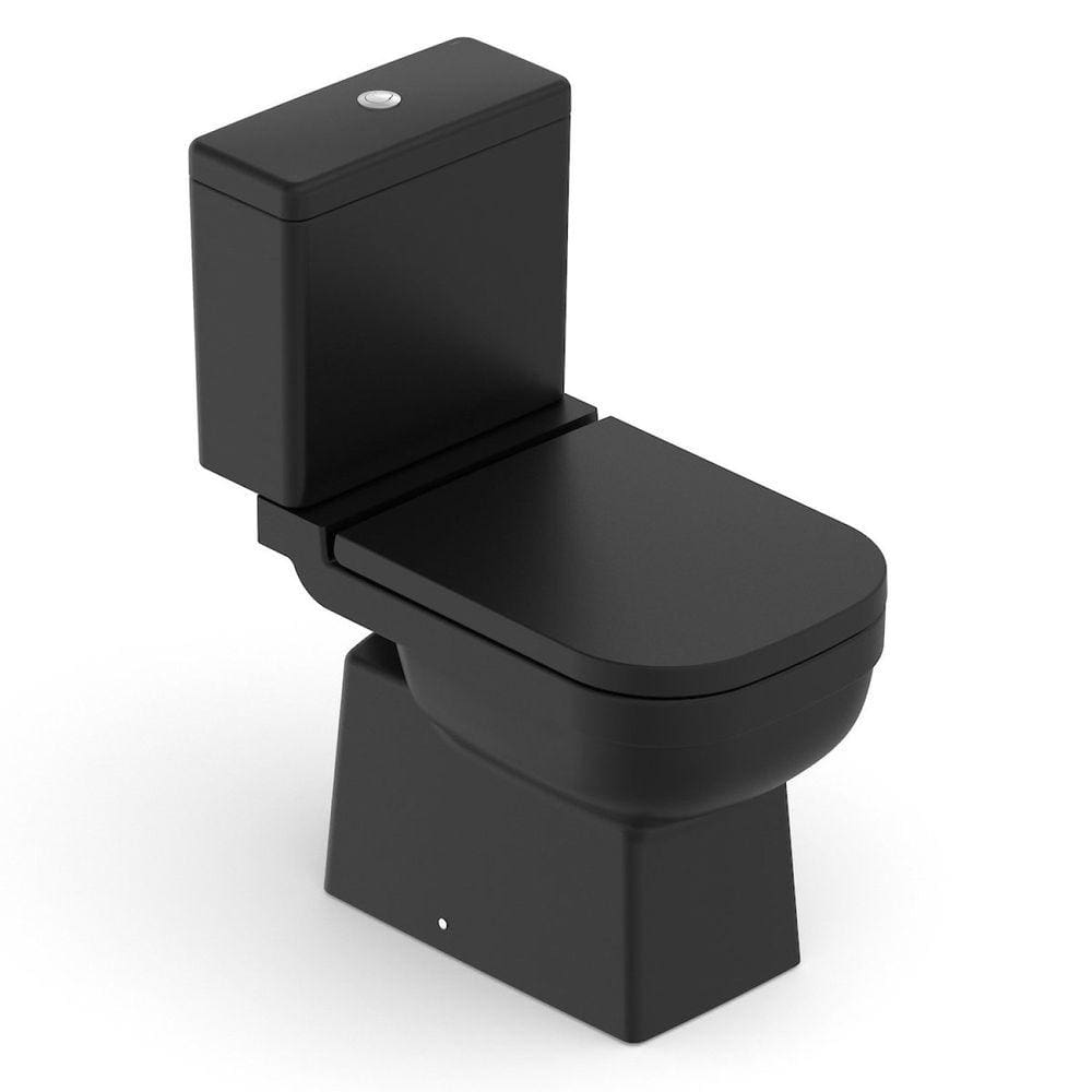 Kit Bacia com Caixa Acoplada Assento Termofixo Elite Celite Matte Black