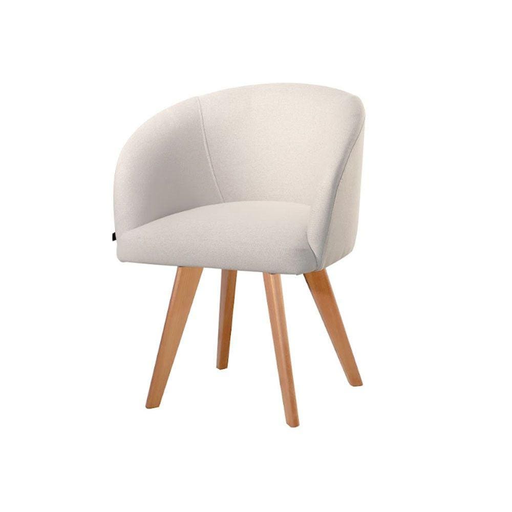 Poltrona Atena com Base Fixa em Madeira Due Decor