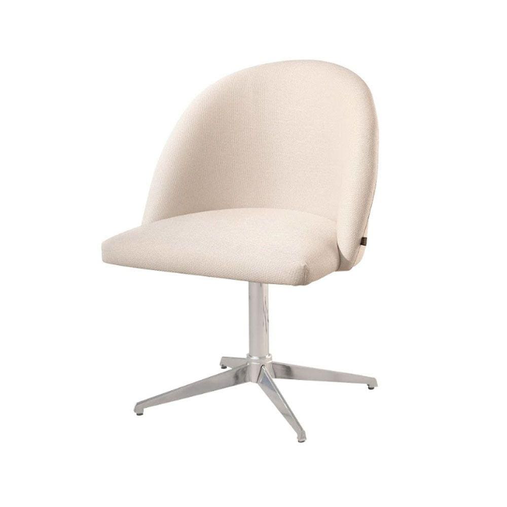Poltrona Luna com Base Giratória em Alumínio Due Decor