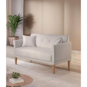 Poltrona Helena 2 Lugares Base Fixa em Madeira Due Decor
