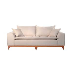 Sofá Lotus 210cm em Madeira com Pillow e Almofada Due Decor