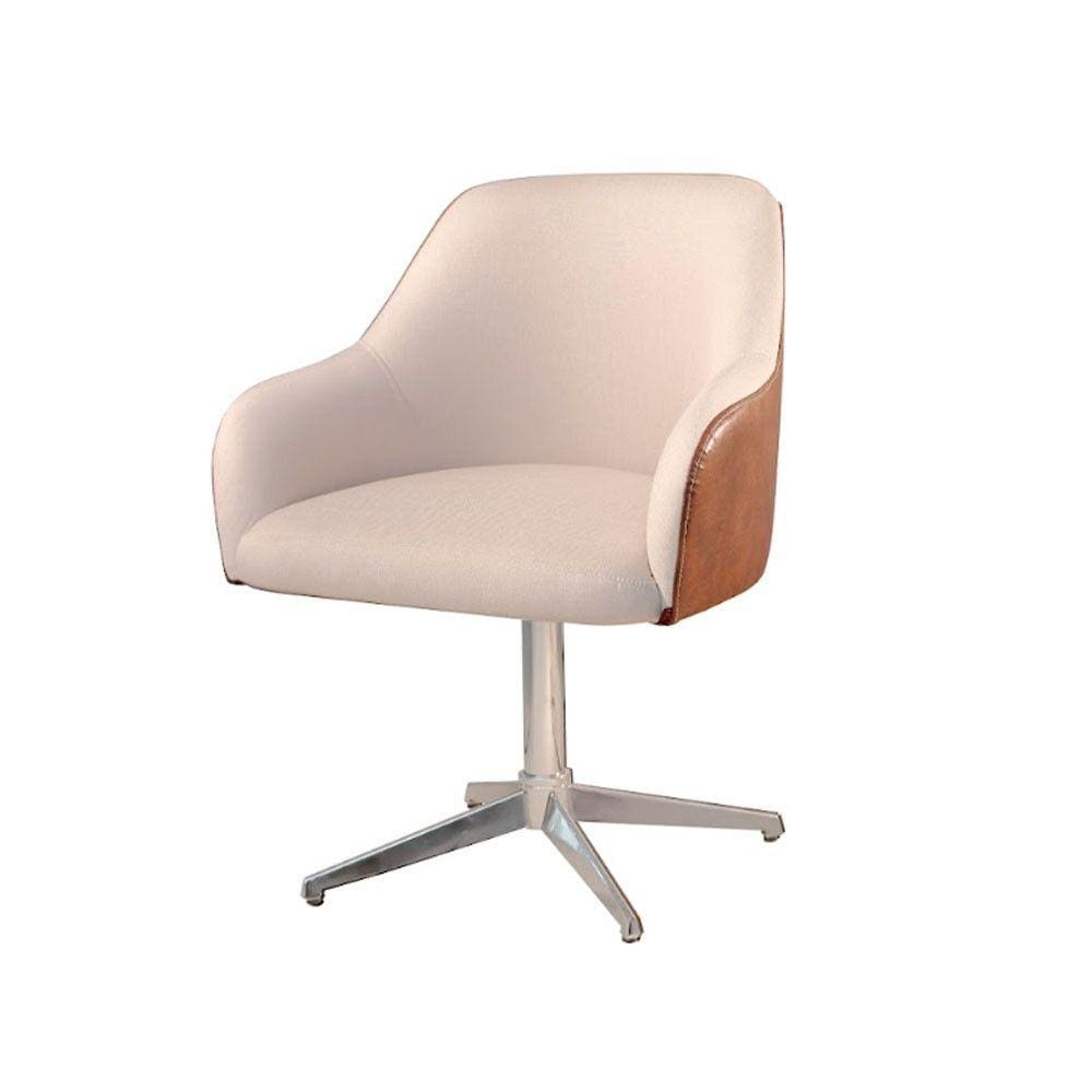 Poltrona Hera com Base Giratória em Alumínio Due Decor