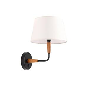 Arandela Standard Madeira 32x34cm Cúpula Ø25cm - Madelustre