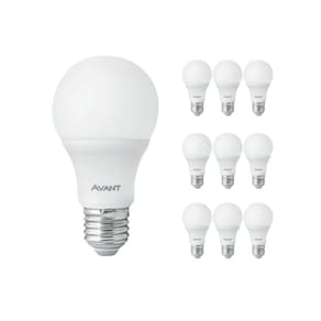 Kit 10 Lâmpada LED Bulbo E27 6500K Bivolt - Avant