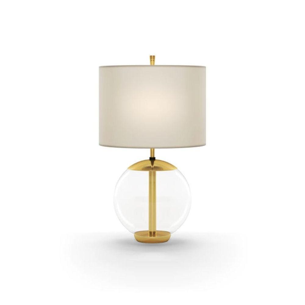 Luminária De Mesa Abajur Mid 57cm Ø35cm 1xE27 Dourado - Klaxon