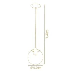 Pendente Esphera Cristal Dourado Ø20-45cm - Madelustre