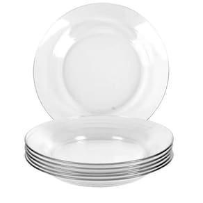 Kit c/6 Pratos Duralex Astral Fundo Vidro Transparente Nadir