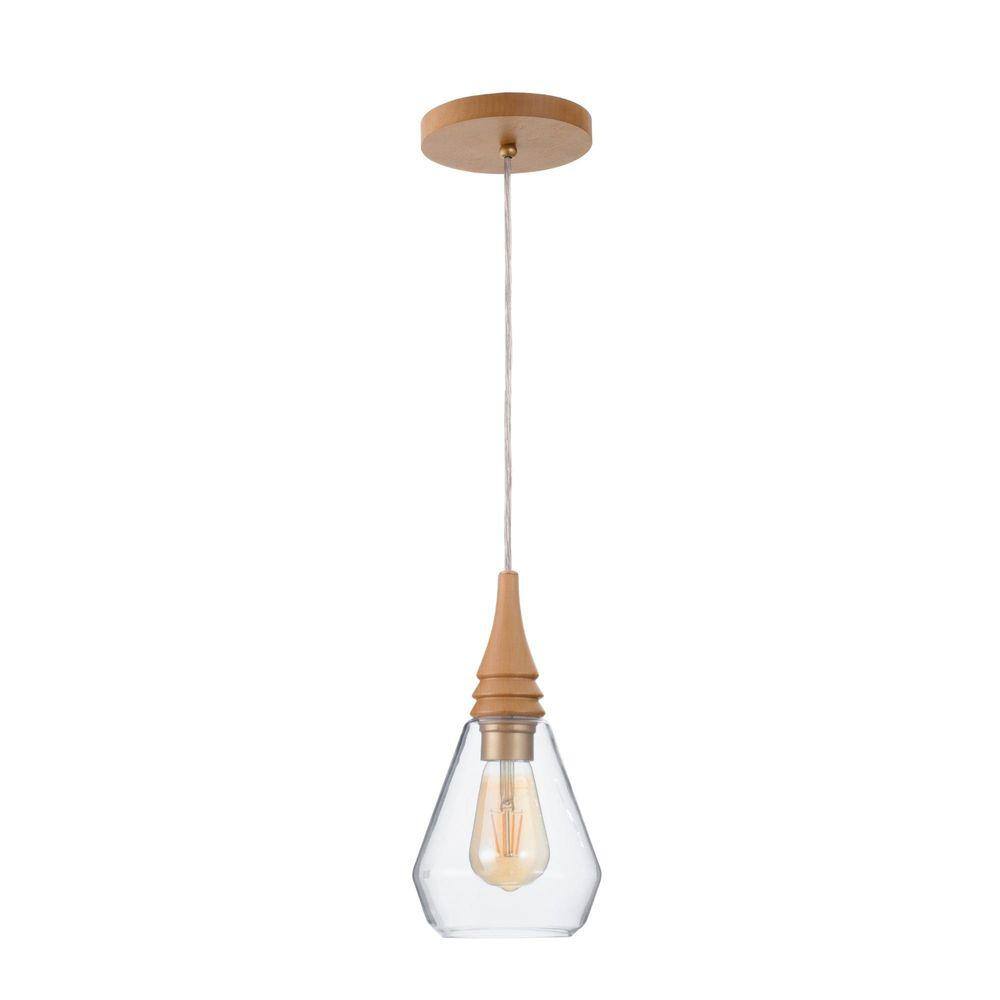 Pendente Flow Cônico Madeira Castanho Ø15cm 1xE27 - Madelustre