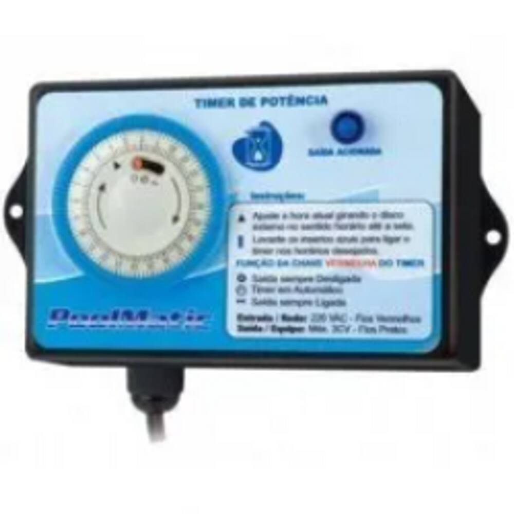 Timer Poolmatic Para Bombas Com Até 6Cv Monofasica Ou Ate 10Cv Trifasica Pure Water