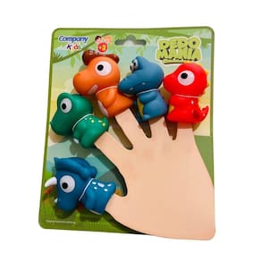 Fantoche De Dedos Dinossauros Com 5 Unidades Brinquedo