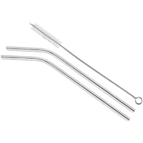 Conjunto 3 peças Canudo Inox Curvo + Escova Descomplica, Bri