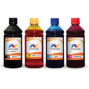 4 Tinta Para HP 2776 2376 6476 2774 667 1,25L BK Pigmentado