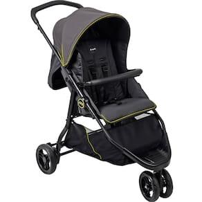 Carrinho de Bebe 3 Rodas Berço Passeio Burigotto CR3 Gray Neon