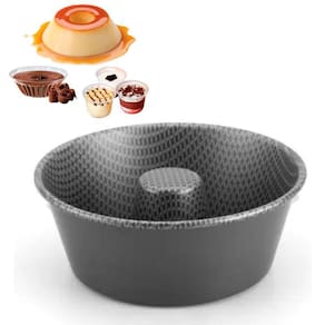 Forma Pudim Redonda 18Cm Vermelha Antiaderente Assadeira