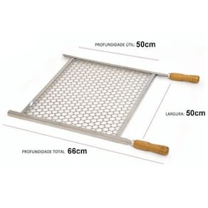 Grelha Churrasco Churrasqueira 50Cm X 50Cm Aço Galvanizado