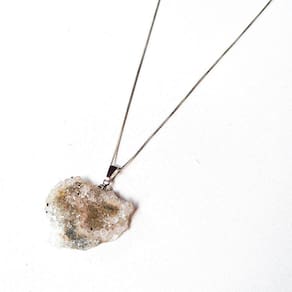 Colar Badra - Estalactite De Cristal Com Ágata