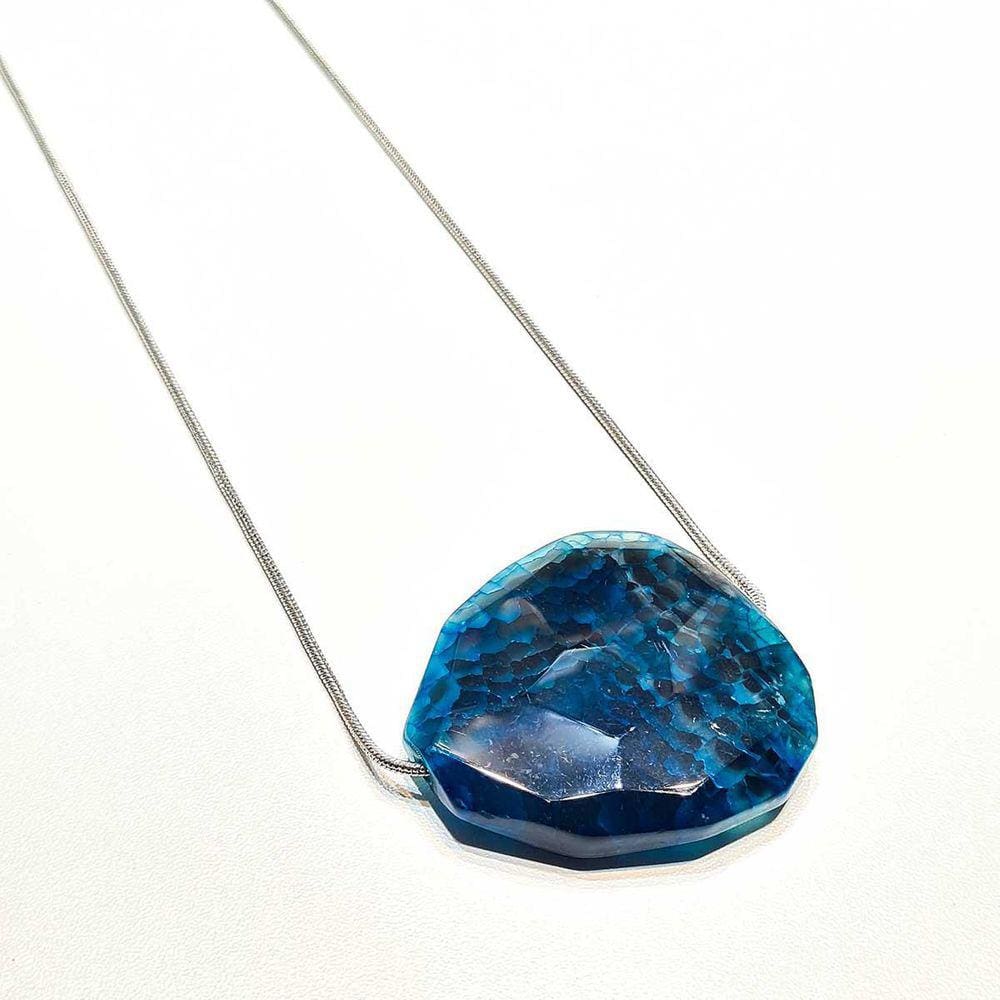 Colar Siren - Ágata Azul