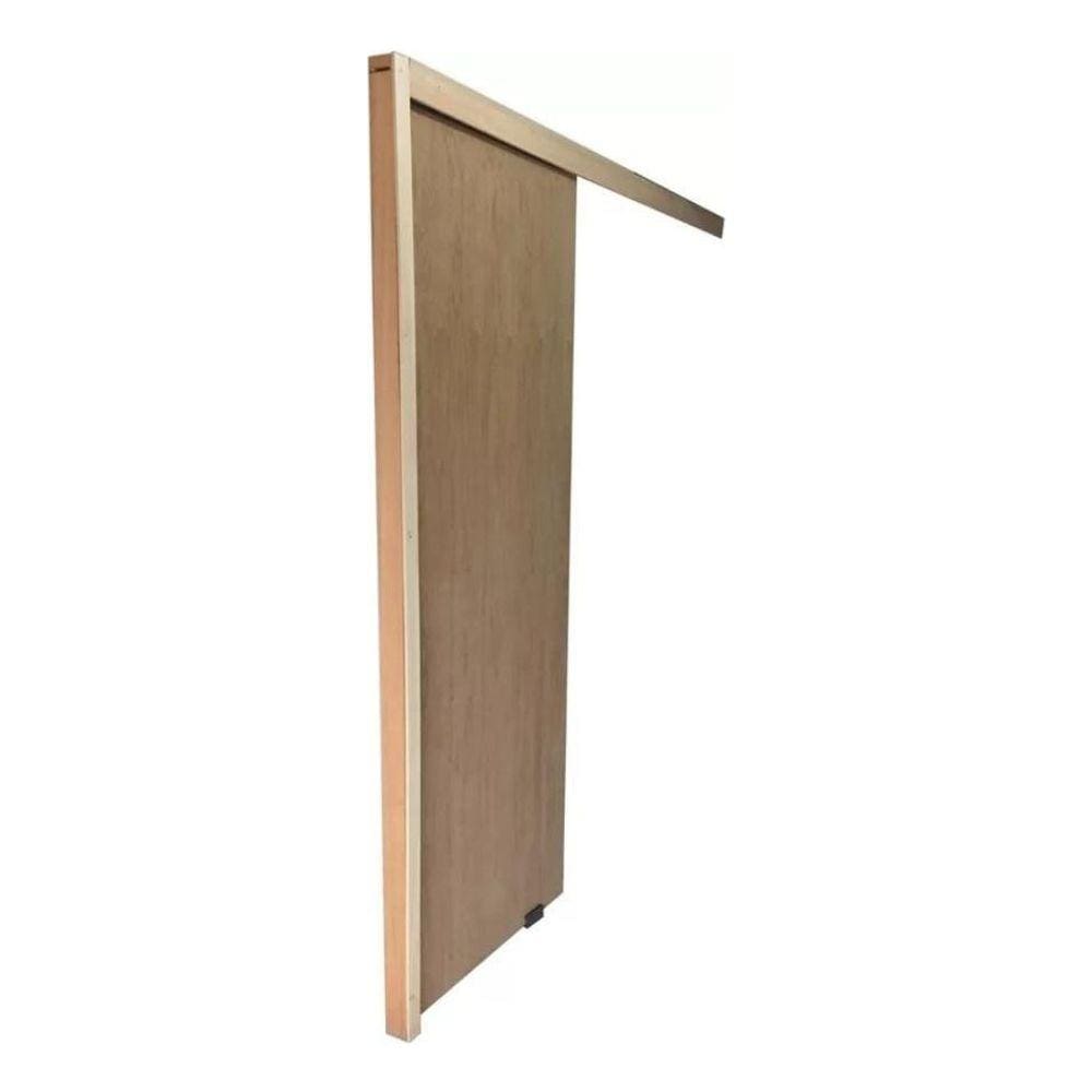 Kit Para Porta De Correr Madeira Eucalipto 2,00mt - (Sem Porta)