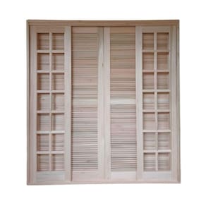 Porta Correr Veneziana Mad. Eucalipto 2,15x1,80 Cx14