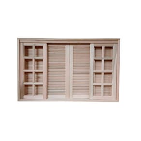 Veneziana Correr Madeira Eucalipto 1,20x1,30 Cx14cm