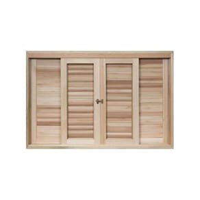 Veneziana Correr Madeira Eucalipto 1,00x1,80 Cx14cm
