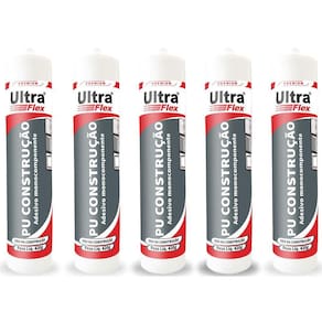 Kit 5 Selante Vedante Poliuretano Pu Ultraflex Bege 400G Itw