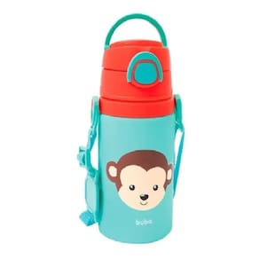 Garrafa Garrafinha De Alumínio Infantil Canudo Silicone Buba