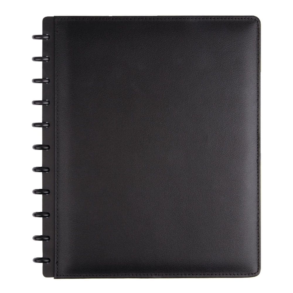 Caderno TUL Custom Discbound para Anotações - Tamanho Carta, Capa de Couro, Preto