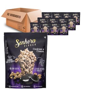 Pipoca Artesanal Cookies And Cream Senhora 100G 12 Pacotes