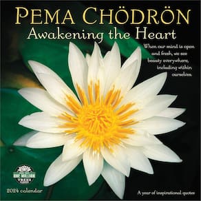 Calendário de parede Amber Lotus Pema Chodron 2024 Awakening Heart