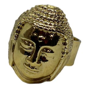 Anel Ajustável Indiano Ganesha Buda 2,8 Cm Metal -Selecione
