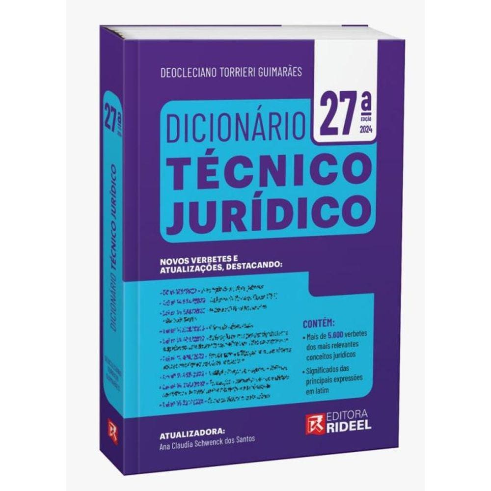 Dicionário Técnico Jurídico 2024 27ª Edição