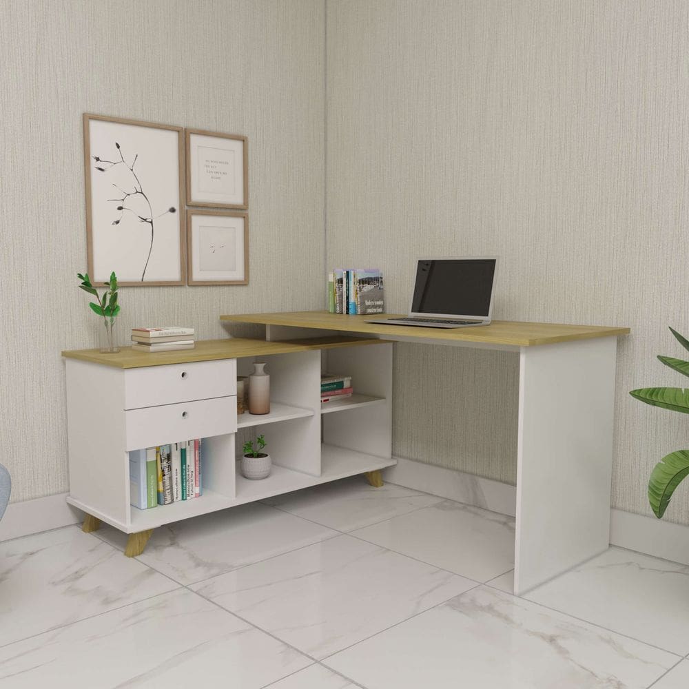 Escrivaninha Gold - Olmo/Branco 5946