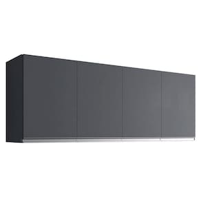Armário Aéreo 160cm 4 Portas Andréia Cinza - Ajl Móveis