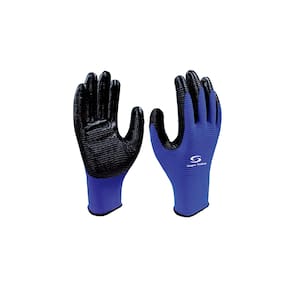 Luva de Seguranca Algodao Azul/Preta N.09 - Super Safety