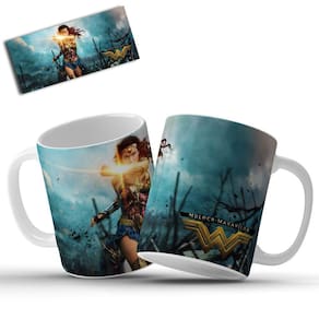 Caneca Da Mulher Maravilha Personalizada em Cerâmica 325ML