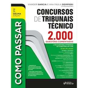 Como Passar Em Concursos De Tribunais Técnicos - Nível Médio-2.000 Questões Comentadas 10ª Ed - 2024