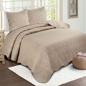 COLCHA ILUSION STUDIO QUEEN 240x260 BEGE 16-14076