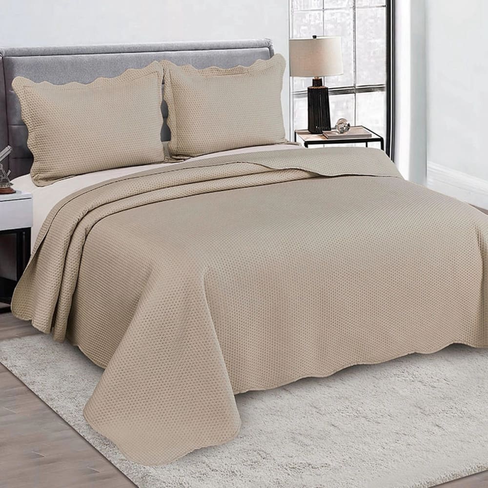 COLCHA BULLET CASAL 220x240 BEGE 15-1305